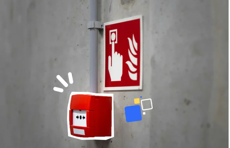 Déclencheur manuel d’alarme incendie avec pictogramme - sécurité incendie en ERP