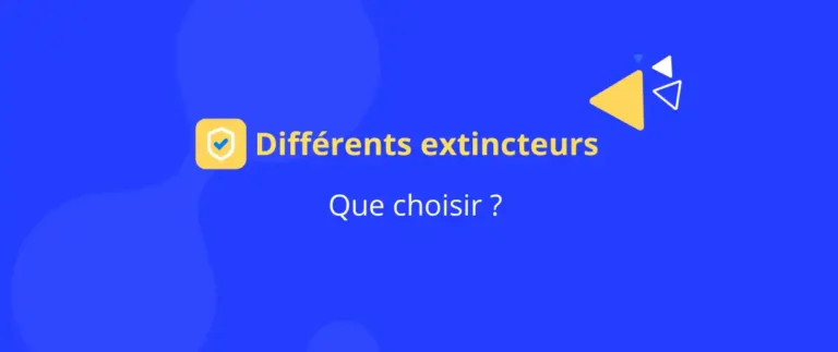 Visuel informatif sur les différents extincteurs avec le titre : que choisir – conseils pour sélectionner le bon extincteur en entreprise